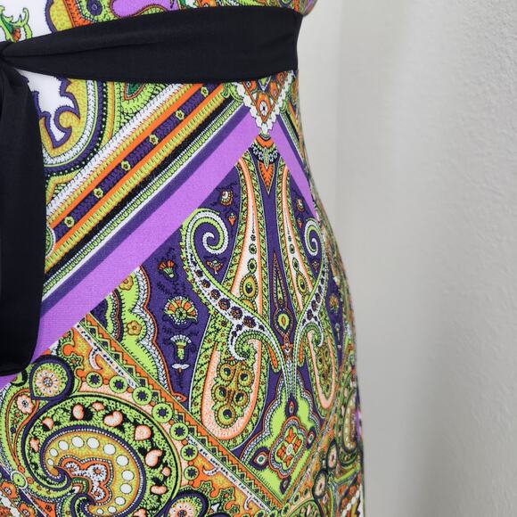 Vintage Y2K Dressbarn Purple Orange Fairy Dress Asymmetrical Midi Dress M - Picture 10 of 11